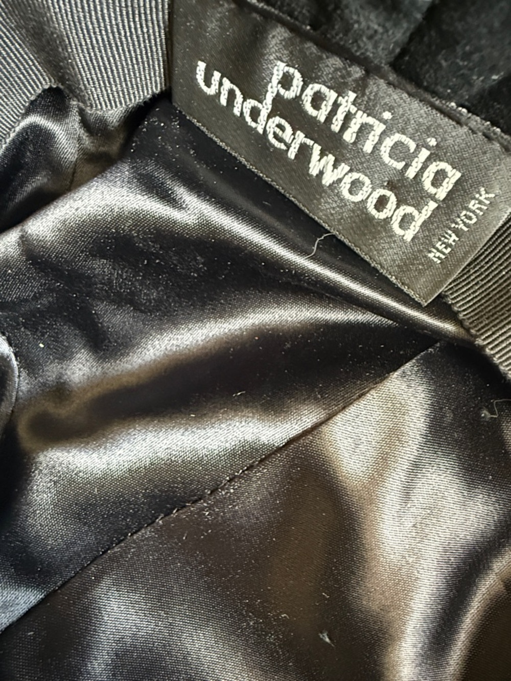 PATRICIA UNDERWOOD New York ladies felt black hat, excellent condition - Picture 2 of 8